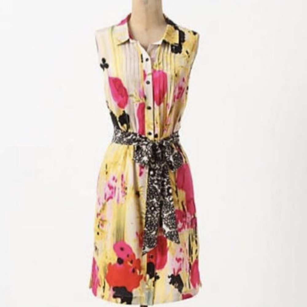 Anthropologie Tabitha 100% Silk Dress